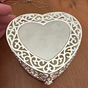 Things Remembered Silver Heart Filigree Jewelry Box